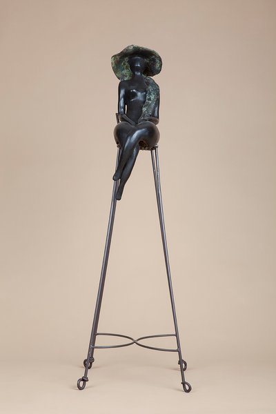 A woman on a chair