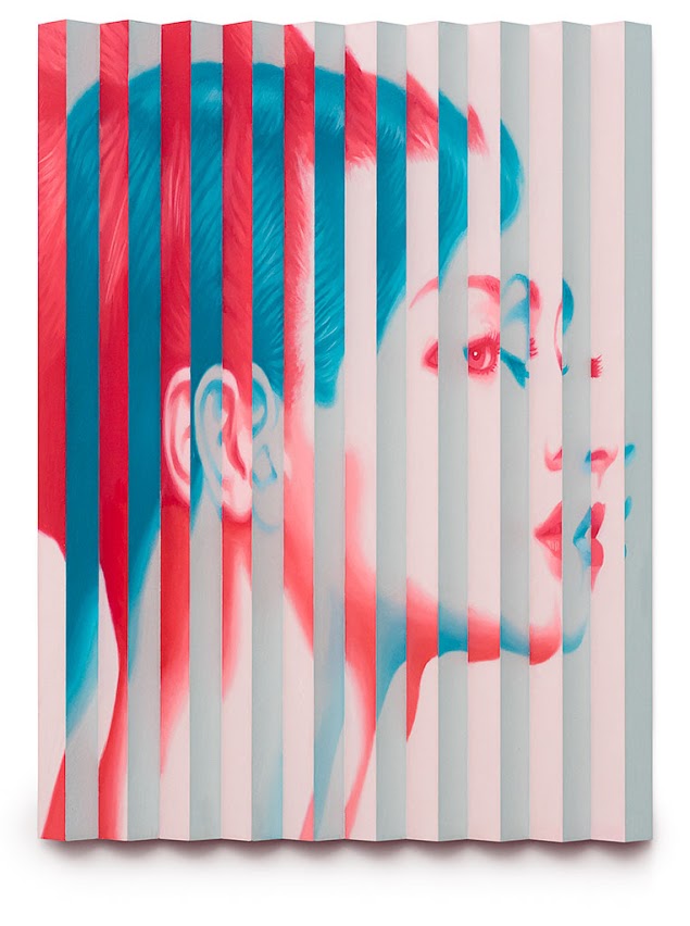Multi- Personality #45“ — Oil on paper mounted on aluminum 2013