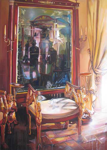 The House on the Thames — Oil , acrylic on canvas, 2011,120x85