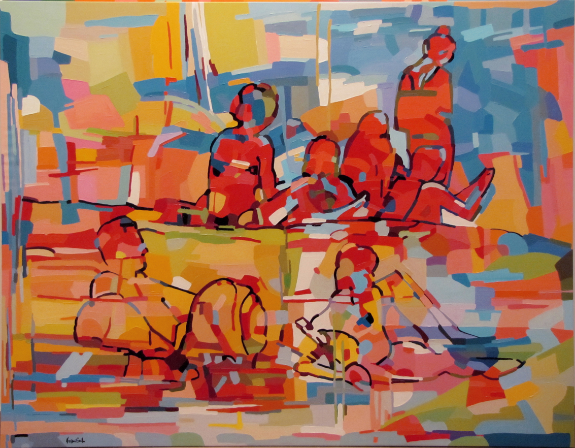 At Nice Beach — Acrylic on Canvas 125x160