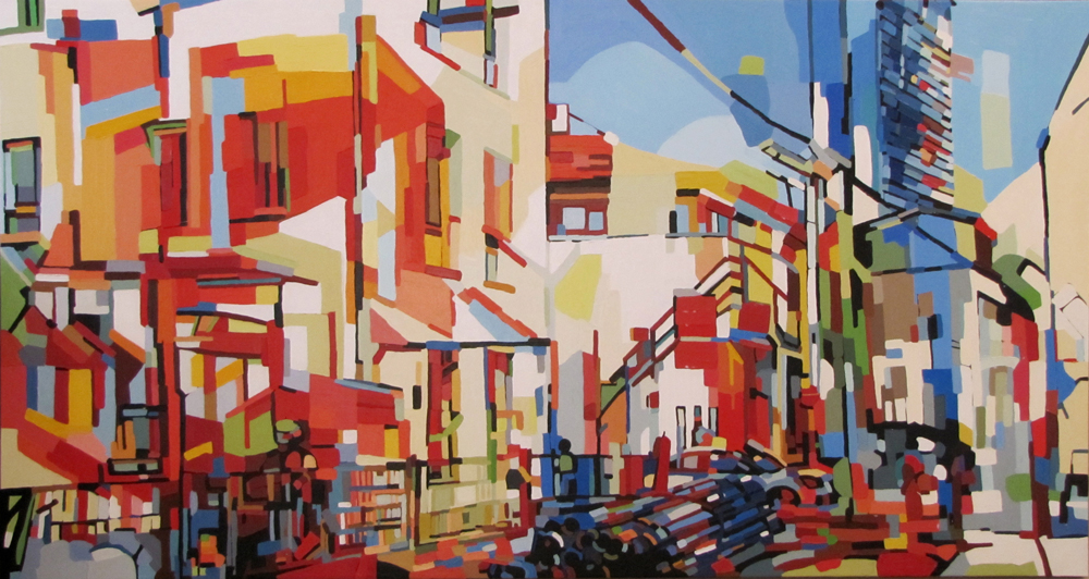 City Renovations — Acrylic on Canvas 96x180