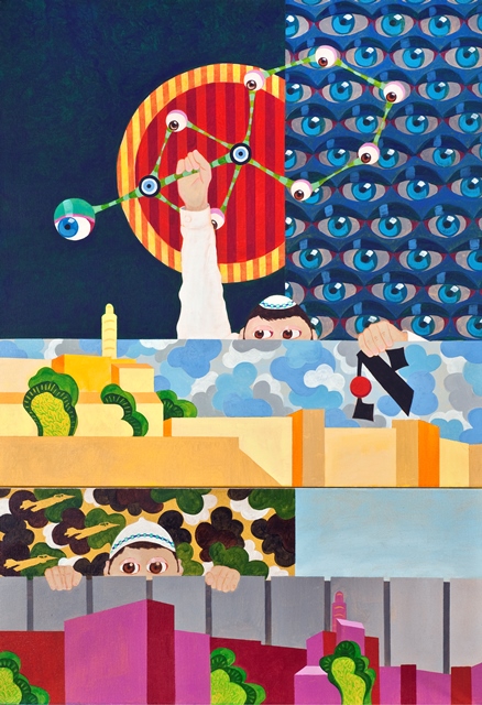 Jerusalem up & down — acrylic on canvas 130x90 cm
